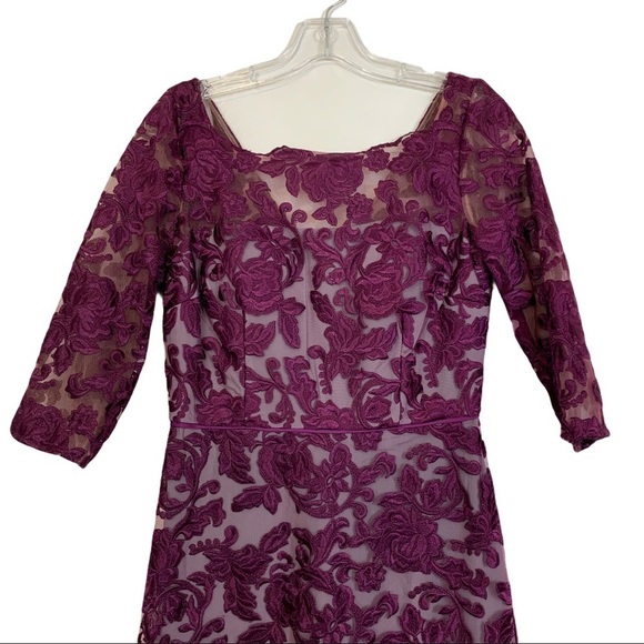 JS Collections Embroidered Lace Dress Floral 2 - Picture 5 of 14